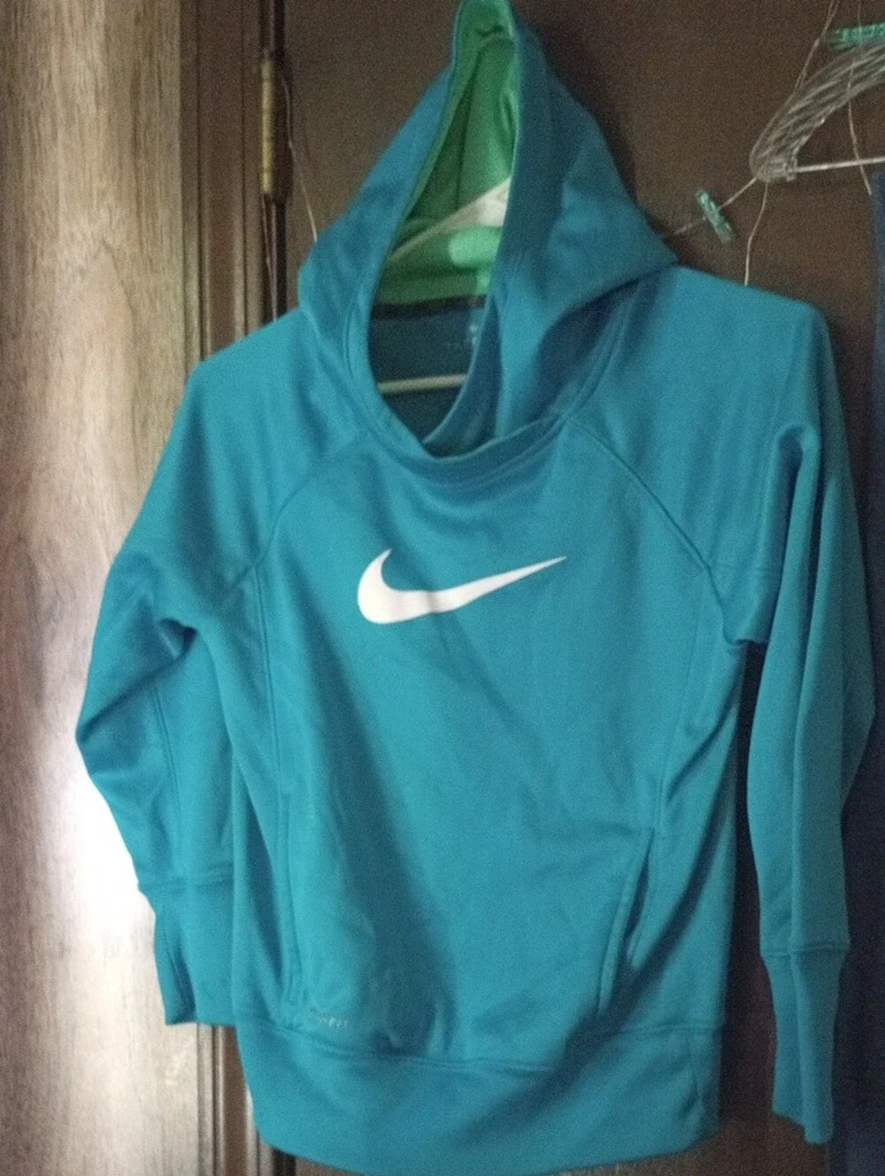 Nike Teal Hoodie with Navy Leggings - Girls Athletic Set